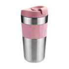 Nutmeg Home Stainless Steel Double Wall With Silicone Wrap Pink