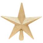 Raraion - Christmas Star Tree Topper, Champagne Gold Glitter, 22cm