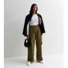 ONLY Olive Wide Leg Cargo Trousers