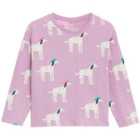 M&S Pure Cotton Dalmatian Print Top, 2-7 Years, Pink