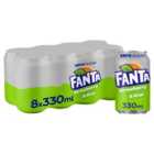 Fanta Zero Strawberry & Kiwi Can 8x330ml