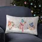 Evans Lichfield Snowy Hedgys Polyester Filled Cushion Multicolour