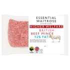 Essential British Beef Mince 12% Fat, 500g