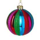 Multicoloured Glass Christmas Bauble