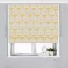 Paoletti Horto Embroidered Blackout Roman Blind Polyester Ochre (122X137Cm)