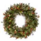 Wintry Pine 48" Wreath Cones/Berries