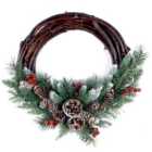 Frosted Berry 16" Grapevine Wreath