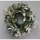 60cm Wreath with Champagne and Silver Decoration