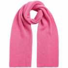 M&S Ribbed Knit Scarf Pink, One Size