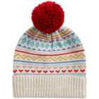 M&S Kids Fairisle Winter Hat, 12 Months-10 Years, Oatmeal