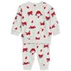 M&S Cotton Santa Sweat Outfit, 0 Months-3 Years, Red 