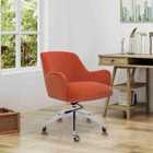 Livingandhome Office Home Chair Computer Desk Chair Swivel Adjustable Lift, Red