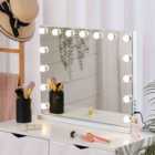 LivingandHome 15 LED Bluetooth Vanity Makeup Mirror - White