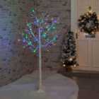Snowtime 1.8m Birch Twig Tree With 80 Multi-Coloured LEDs