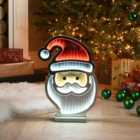 Festive 40cm Santa Face Infinity Light