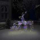 Berkfield 3 Piece Christmas Light Display Reindeers 229 LEDs