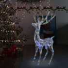 Berkfield XXL Acrylic Christmas Reindeer 250 LED 180 cm Colourful