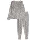 M&S Womens Fleece Star Print Pyjama Set, S-XL, Grey