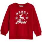 M&S Christmas Sweatshirt, 2-7 Years, Red