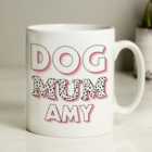 Personalised Dog Mum Spots Mug Pink