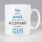 Personalised Acceptable To Drink Mug Blue