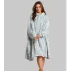 Loungeable Grey Fleece Sparkle Print Blanket Hoodie
