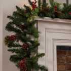Winter Forest Berry and Pinecone Xmas Table Decoration Christmas Garland 240cm