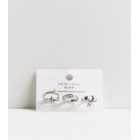8 Pack Silver Mystical Charm Stacking Rings