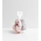 2 Pack Pink and Grey Faux Fur Scrunchies