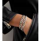 2 Pack Silver Chunky Chain Bracelets