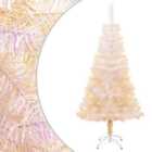 Berkfield Artificial Christmas Tree with Iridescent Tips White 150 cm PVC