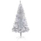 Berkfield Artificial Christmas Tree with Stand Silver 180 cm PET
