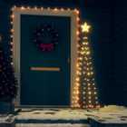 Berkfield Christmas Cone Tree 70 Warm White LEDs Decoration 50x120 cm