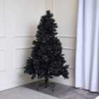 Melody Maison Large Black Fir Grey Tipped Christmas Tree - 180cm