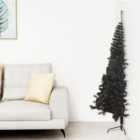 Berkfield Artificial Half Christmas Tree with Stand Black 120 cm PVC
