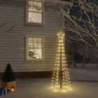 Berkfield Christmas Tree with Spike Warm White 108 LEDs 180 cm
