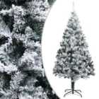 Berkfield Artificial Christmas Tree with Flocked Snow Green 300 cm PVC