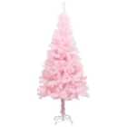 Berkfield Artificial Christmas Tree with Stand Pink 210 cm PVC