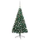 Berkfield Artificial Half Christmas Tree with LEDs&Ball Set Green 240 cm
