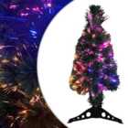 Berkfield Artificial Slim Christmas Tree with Stand 64 cm Fibre Optic