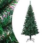 Berkfield Artificial Christmas Tree with Iridescent Tips Green 150 cm PVC