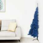 Berkfield Artificial Half Christmas Tree with Stand Blue 150 cm PVC