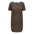 ONLY Curves Brown Leopard Print Tunic Midi Dress