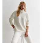 Tall Off White Knit Roll Neck Jumper