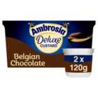 Ambrosia Deluxe Custard Belgian Chocolate Pots 2 x 120g