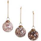 M&S Speckled Glass Christmas Tree Decorations 3 per pack