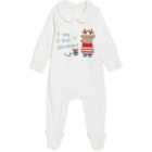 M&S My First Christmas Sleepsuit, 6-9 Months, Red