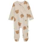 M&S Spencer Bear Sleepsuit, Newborn-12 Months, Mink