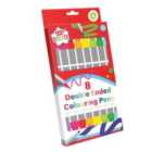  8 Double Ended Colouring Pens Felt Tips 8 per pack
