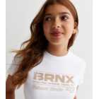 Girls White Brnx Logo T-Shirt